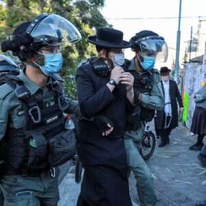 Police Clash With Ultra Orthodox Protesters Over Virus Rules