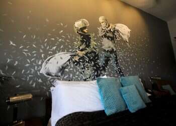 Bethlehem visitors attracted to hotel adorned by Banksy art