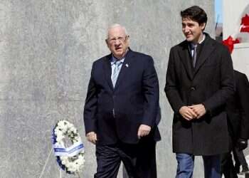 In Canada, Rivlin thanks Trudeau for battling anti-Semitism, BDS