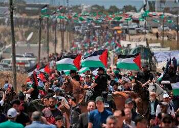 Rocks, explosive devices hurled at troops as Palestinians mark 'Nakba Day'