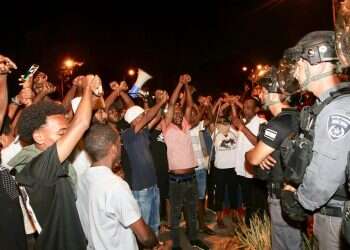 Thousands protest after Ethiopian Israeli man shot by off-duty officer