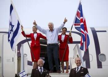 British billionaire Branson visits Israel as Virgin Atlantic launches Tel Aviv-London flights