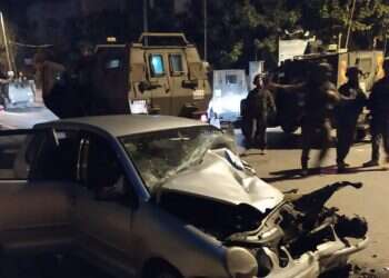 Palestinian shot after attempted car ramming in Ramallah