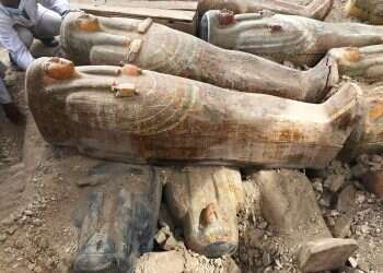 Egyptian Antiquities Ministry unveil cache of coffins dating as far back as 1994 BCE