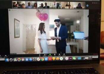 Mazal tov! 150 guests log on to watch couple wed via videoconference  