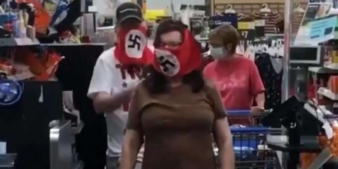 Minnesota Couple Banned From Walmart For Wearing Swastika Face Masks