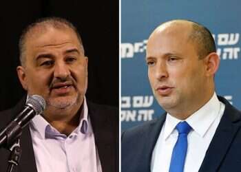 Naftali Bennett meets with Ra'am leader Mansour Abbas