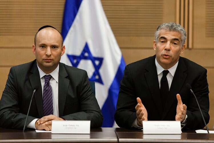 Yamina leader Naftali Bennett and Yesh Atid head Yair Lapid