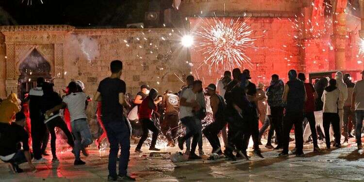 Fire erupts at Al-Aqsa compound in apparent fireworks accident