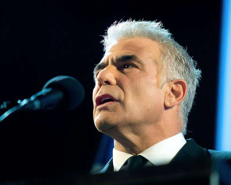 Foreign Minister Yair Lapid speaks in 2021