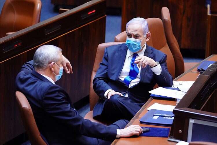 Former Prime Minister Benjamin Netanyahu and Defense Minister Benny Gantz