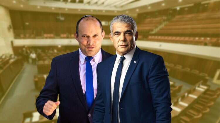 Yamina leader Naftali Bennett and Yesh Atid chief Yair Lapid