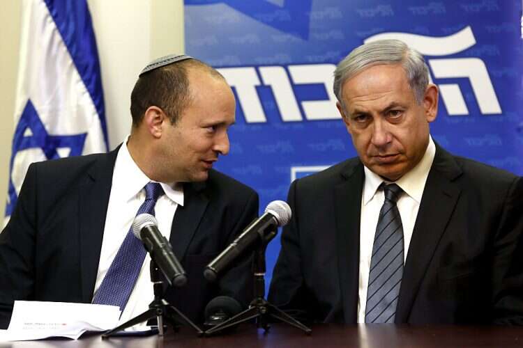 Yamina leader Naftali Bennett and Prime Minister Benjamin Netanyahu