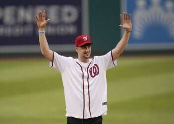 Israel's Deni Avdija throws first pitch at Nats-Dodgers game