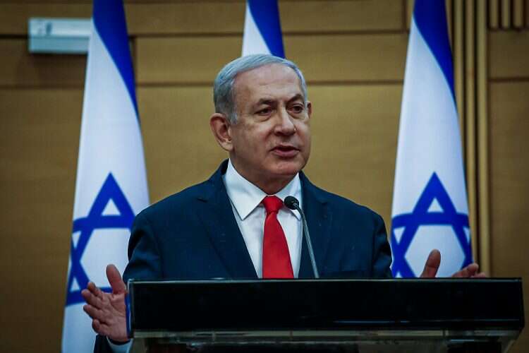 Opposition Leader Benjamin Netanyahu during the Likud faction meeting in November