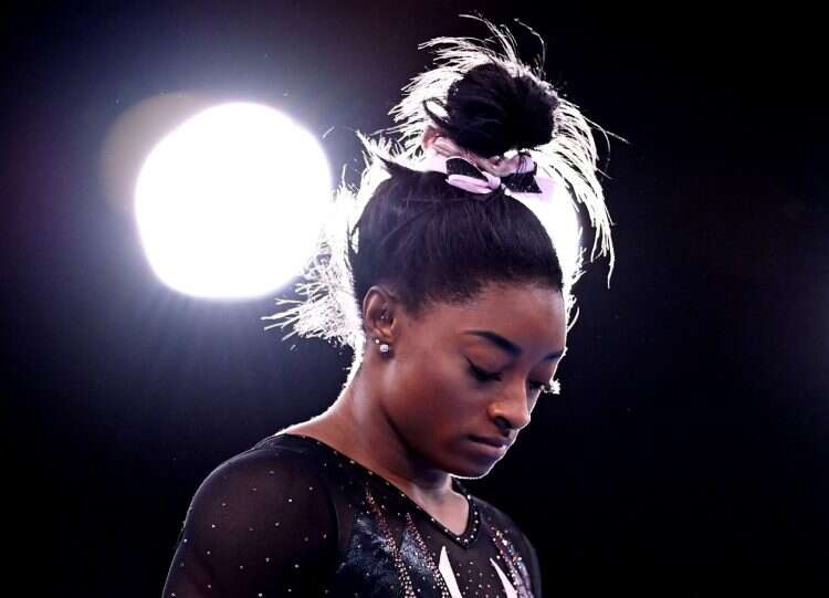 Simone Biles of the United States is seen during training on July 22, 2021