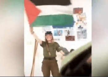 Video surfaces of IDF soldier dancing with Palestinian flag