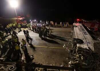 Horrific crash leaves 5 dead, including 3 siblings, 48 injured