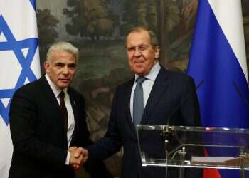 In Moscow, Lapid tells Russian FM Israel reserves right to act against Iran