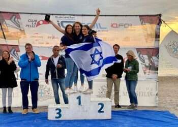 Israeli windsurfer makes splash at European championship