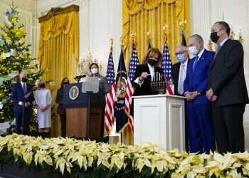 Bidens, Harris, Emhoff hold 'family' Hanukkah celebration at White House