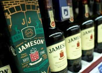 A general view of Jameson whiskey for sale in a supermarket as new minimum price increase for alcohol is implemented, in Galway, Ireland, January 4, 2022. REUTERS/Clodagh Kilcoyne