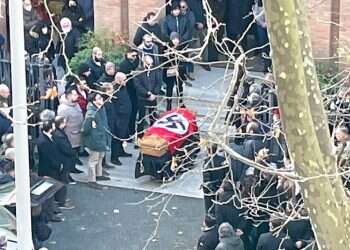 Rome diocese offended over Nazi flag at neo-fascist's funeral