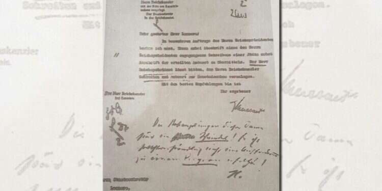 Why did Hitler write a letter to a Jew?