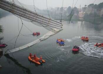 Disaster strikes India as suspension bridge collapse leaves scores dead