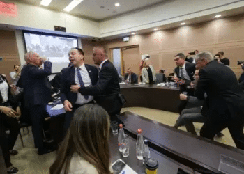 Knesset debate over judicial reforms turns chaotic amid renewed protests