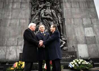 Herzog marks 80th anniversary of Warsaw Ghetto Uprising in Poland