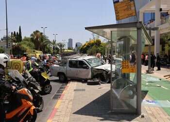 Multiple injured after terrorist runs over, stabs Tel Aviv crowd