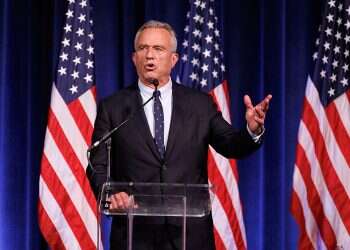 Democratic candidate for president Robert Kennedy Jr. gives an address on foreign policy at St Anselm College in Manchester, New Hampshire, US, June 20, 2023