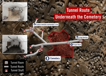 IDF uncovers Hamas terror tunnel beneath Khan Younis cemetery