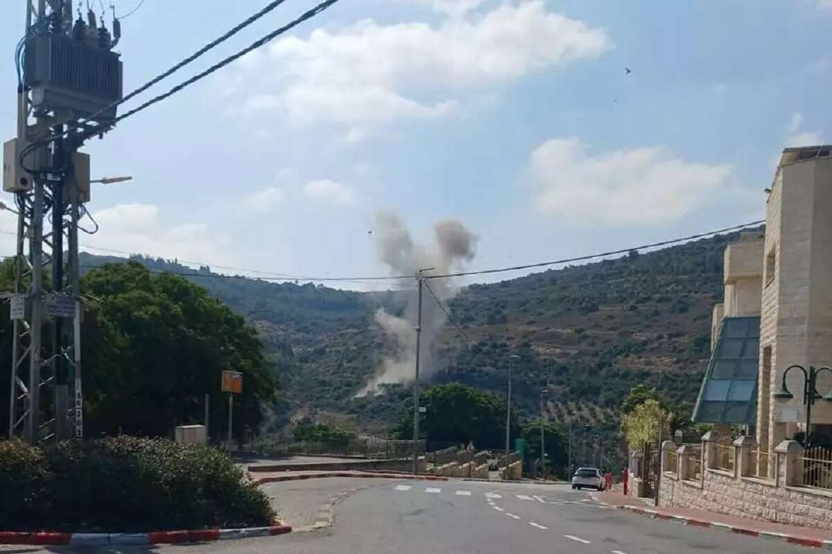 Massive Hezbollah salvo on northern Israel causes fires; 1 person ...