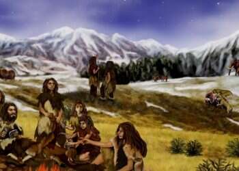 Prehistoric men and women clothing