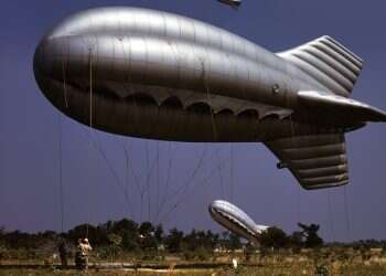 US Marine Corps barrage balloon