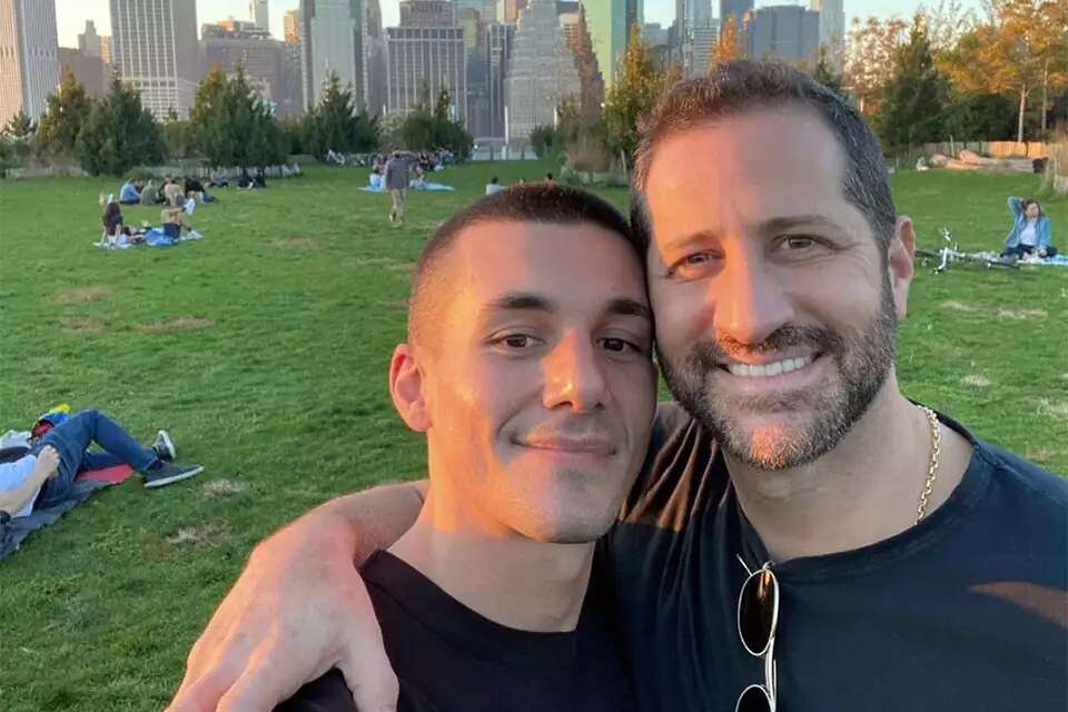 "And when they remember I'm also gay, they bring along their LGBTQ+ friends too." Rosenfeld and his partner (Instagram)