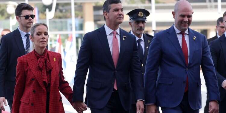 Paraguay's president arrives to dedicate embassy as PM vows to fight Iran