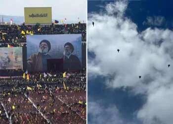 Israeli jets fly over Beirut during Nasrallah's funeral