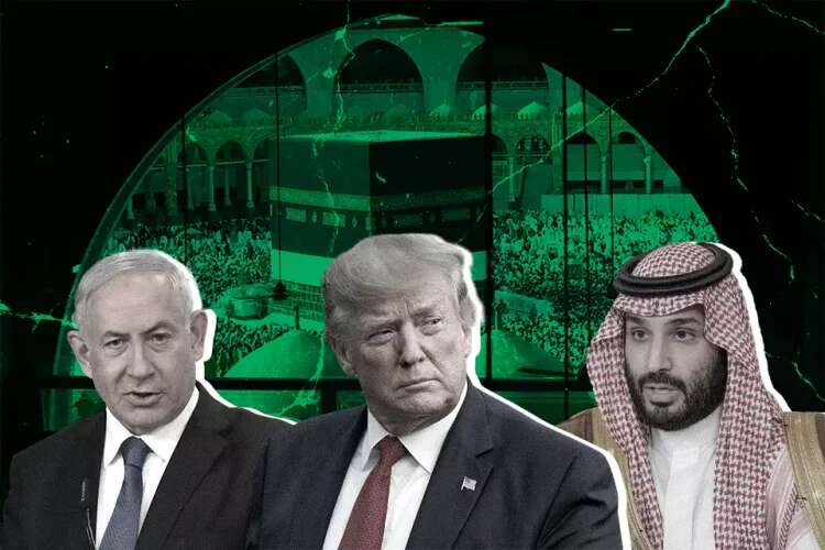Bin Salman, Trump and Netanyahu Photo: AFP, AP, Reuters, Yonatan Sindel/Flash90